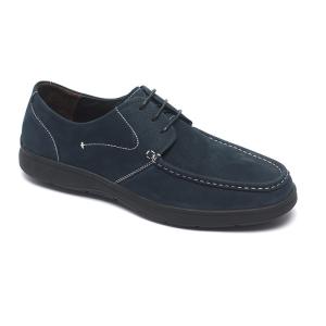Quality Blue Lace Up Anti Odor Breathable Mens Leather Moccasins wholesale