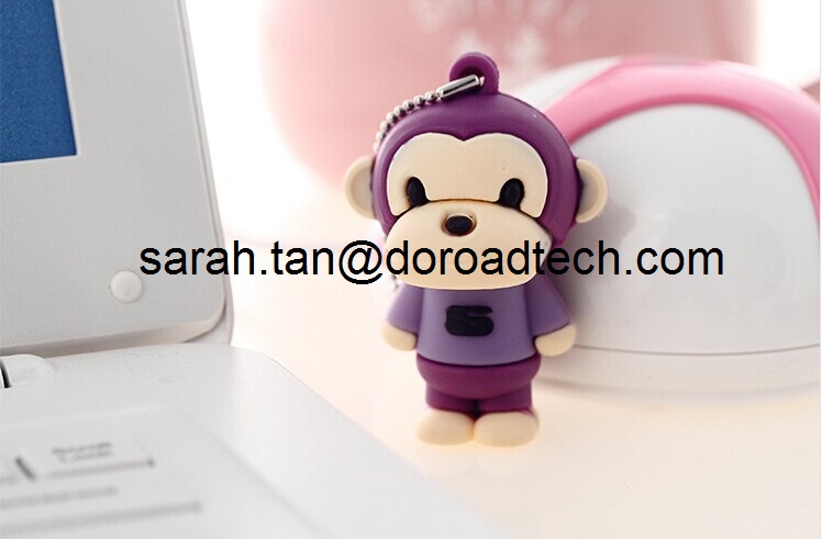 Real Capacity Custom Cartoon PVC USB Flash Drive (free mold)