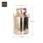 Stainless Steel 304 Transport 25L Milk Storage Can