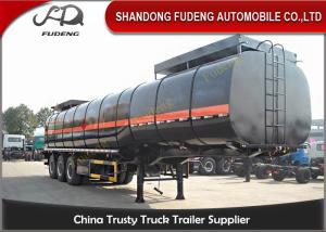 Quality Single Compartment 36000L Fuel Tanker Semi Trailer 2 Pieces Manhole Cover wholesale