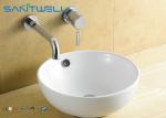 Home White Counter Top Wash Basin , Ceramic Bathroom Sink 430*430*170mm