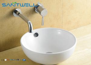 Quality Home White Counter Top Wash Basin , Ceramic Bathroom Sink 430*430*170mm wholesale