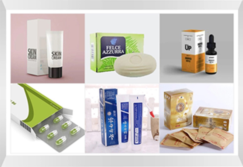 220V 50Hz Horizontal Carton Box Packing Machine Plastic Wrap Roll Stick