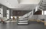 Prefabricated Building Curved Stairs Stainless / Carbon Steel Beam Material