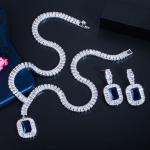 Hot Selling Luxury Leaf Engagement CZ Earring Necklace Bracele Bridal Jewelry