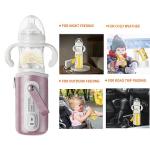 240Ml wholesale customized glass baby milk feeding bottles with warmer sleeves