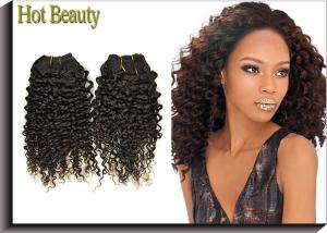 Quality Full Ends Indian Virgin Hair Extensions Remi Kinky Curly Double Weft wholesale