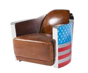 Quality Vintage Leather Aviator Old Glory Tomcat Chair wholesale