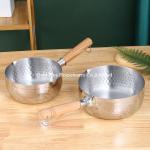 Best quality domestic food pot with long wooden handle kitchen cookware