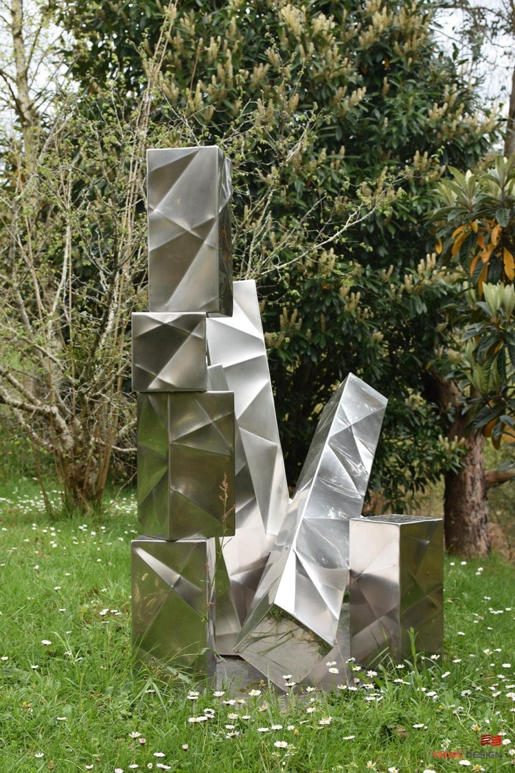 Artistic Installation Large Outdoor Abstract Stainless Steel Sculpture for Home Decor