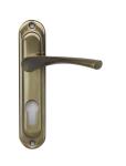 DIN 0582 Zinc Painting Door Handles With Cylinder Hole