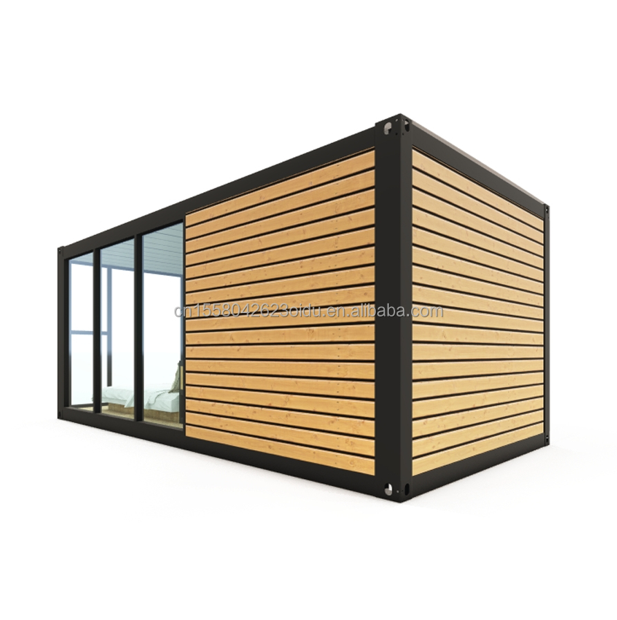 Customized Color Modern Luxury Tiny 20ft 40ft Prefab Wooden House Mobile Light Steel Container Prefabricated Home Apartment for Outdoor