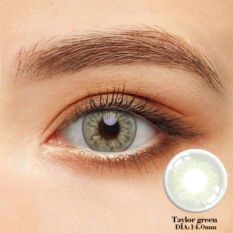 Color Lenses Mystic Green Dailies Contacts Yearly Wearing Pale Green Contact Lenses