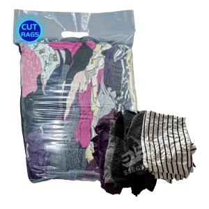 Quality 100 Cotton Rags coloured tshirt for industrial cleaning of 10KG packing bulk shop rags wholesale