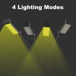 4 Head Desktop Led Grow Light Foldable 18w Clip On Grow Lights For Indoor Plants