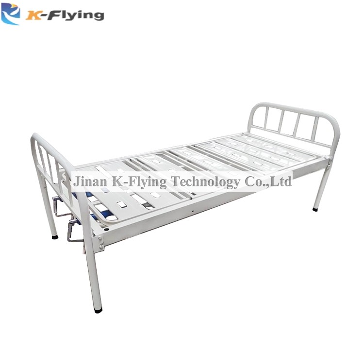 Stainless Steel 2 Functional Mental Hospital Beds Two Cranks Manual Bed