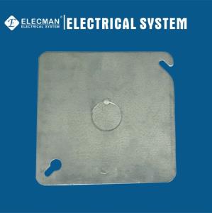 Quality Steel 4inch Electrcial Metallic Outlet Box Covers Square With 1/2&quot; Knockout wholesale