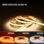 Ra 70/80/90 CCT COB Led Strip Light 8mm10mm 608leds 3000K-6500K for TV Backlight