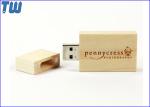 Wooden Cool Brick 2GB USB Disk Drive Big Logo Design Area Magnet Connected