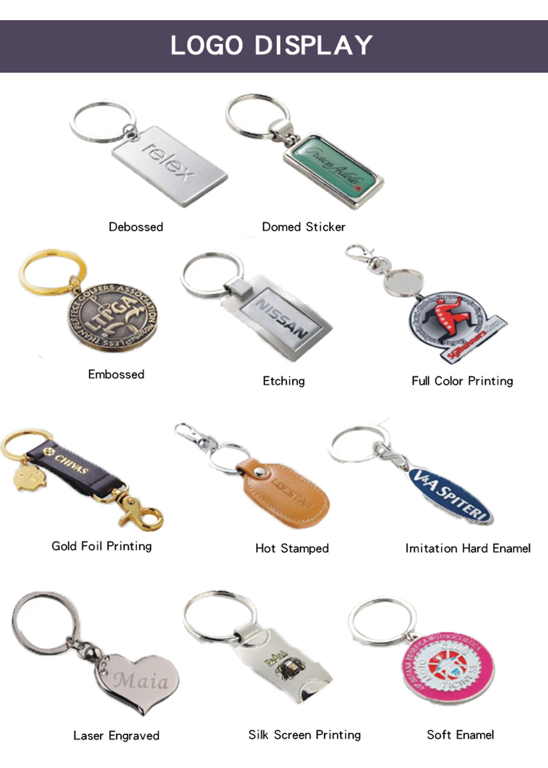 Genuine Leather Key Fob Customized Souvenir Enamel Personalised Keychain