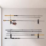 Customized Color Carbon Steel Fishing Rod Racks Wall Ceiling Mount Holder