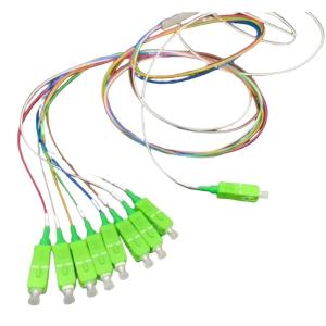 Quality FTTH Mini PLC Fiber Optic Splitter APC Steel Tube Connector for Communication Cables wholesale