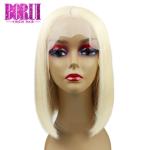 Straight Brazilian Human Hair , Short 613 Bob Colored Wig Two Tone Wig