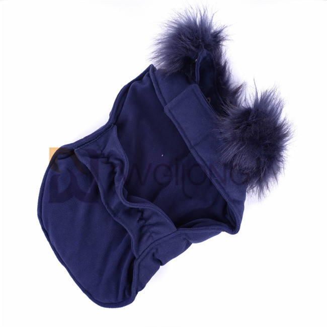 Detachable Plush Collar Wool Small Large Dog Fleece Jacket Coats For Winter BSCI