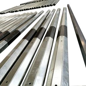 Quality AWS Welding 15kv Galvanised Metal Posts Electric Power Distribution Pole wholesale