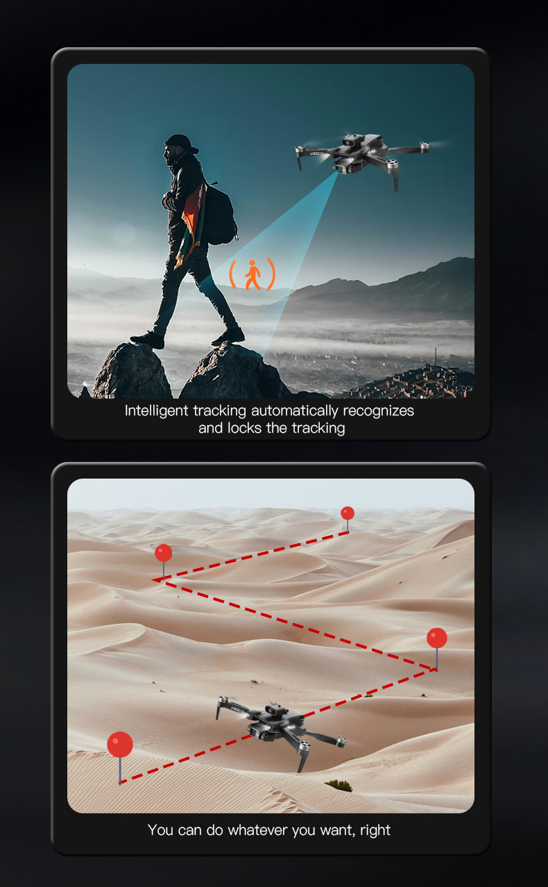 Multi-angle Shot Lf 632 Obstacle Avoidance Recognition Drone With Maximum Flight Time 13 Minutes Design Drone 3D Flip