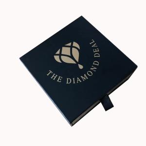 Quality Cardboard Drawer Packaging Box Hot Stamping Black Luxury Gift Box wholesale