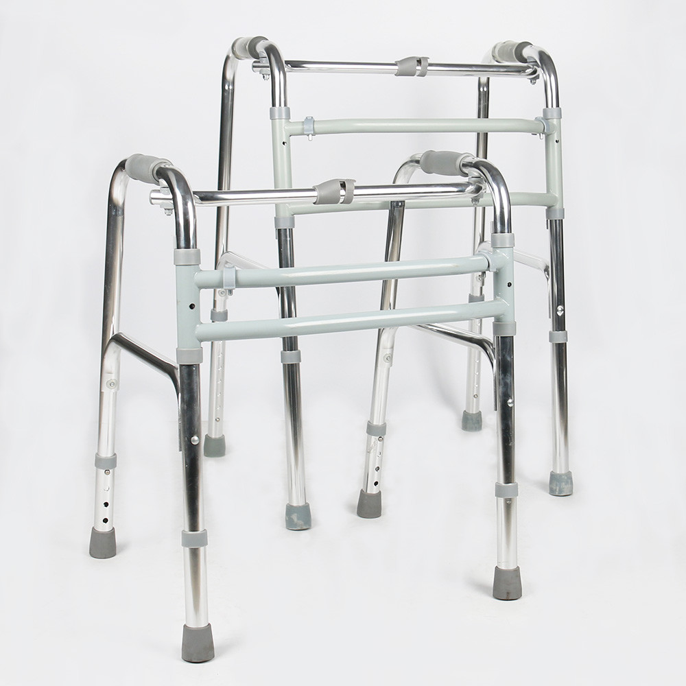 76cm Height Lightweight Aluminum Walker For Elderly Easy To Fold Walking Aids