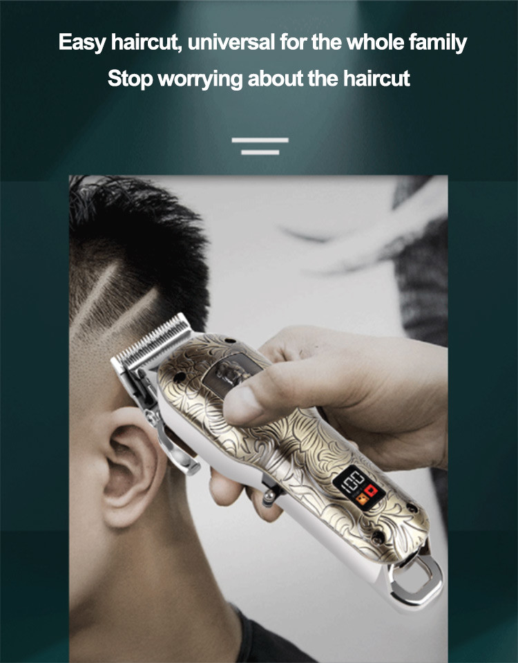 Waterproof Cordless Electric Hair Trimmer 10w Multifunctional For Men