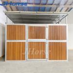 Wood Free Standing Units Horse Stalls Fronts With Roof And Swing Out Feeder