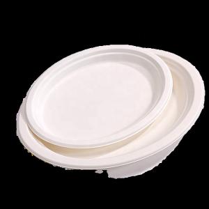 Quality Custom Printed Compostable Smoothie Cups Sugarcane Bagasse Plate 20 Oz wholesale