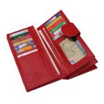 Authentic Real Stingray Skin Women's Long Red Wallet Lady Card Holders Genuine