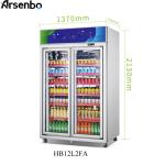 110V 60Hz Commercial Cold Drink Fridge , Luster Plate Retail Beverage Refrigerat