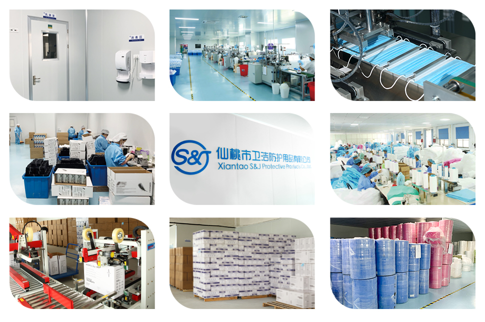S&J High Quality Premium Disposable pp Non woven Medical Bouffant Mob Clip Cap with Elastic Strip