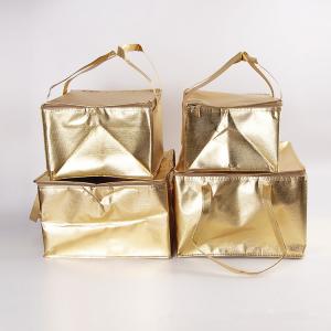 Quality Custom Printing Golden Soft Sided Insulated Cooler Bag For Outer Door Picnic wholesale