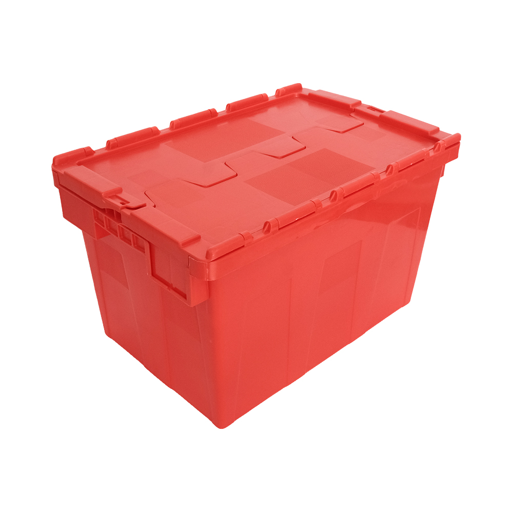 100% Virgin PP Solid Box Tote Customized Logo Lid Included for Moving Fruit and Vegetable