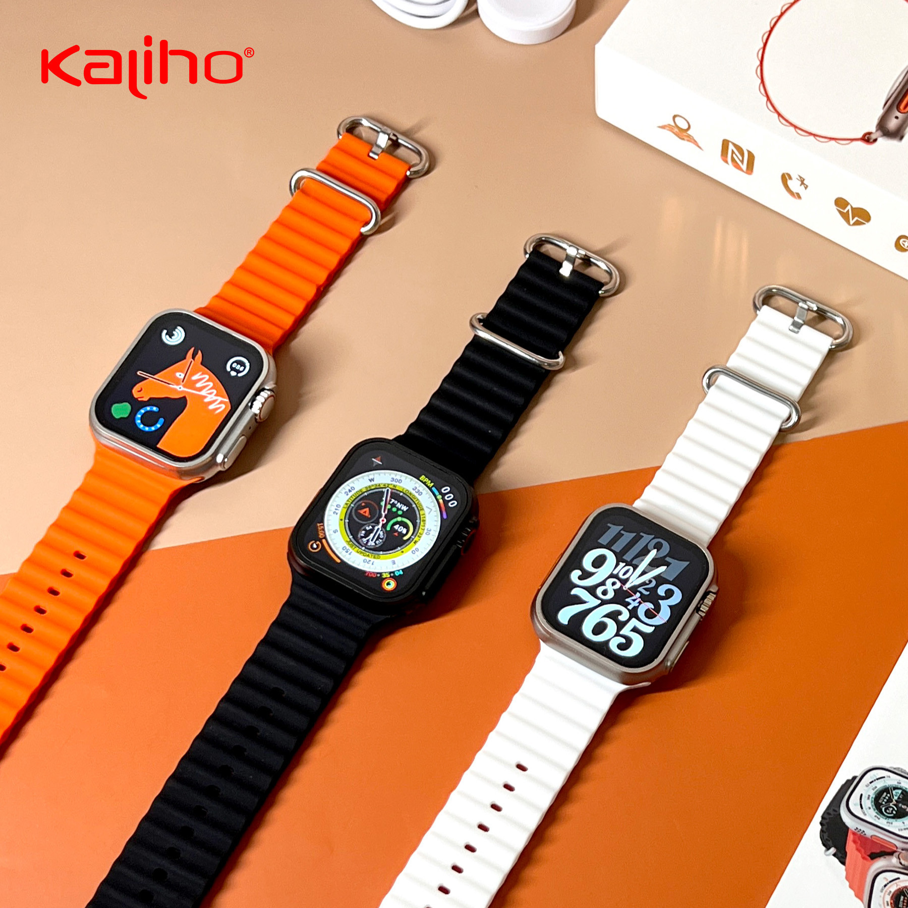 128M NFC Full Touch Screen Waterproof Smart Watch Blood Oxygen