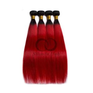 Quality #T1B/Red Straight Remy Human Hair Bundles Sew In Weave Bundles Brazilian Bundle Deals wholesale