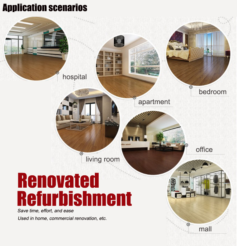 Anti Fire Click Lock PVC Flooring Eco Friendly Composite Parquet Flooring
