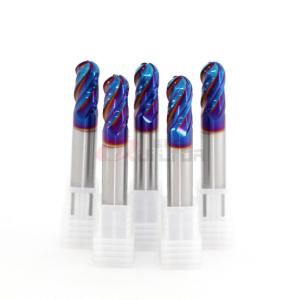 Quality 4Fl Diamond Ball Nose End Mill For Cutting Inconel 1/2 Shank wholesale