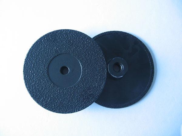 Flat Dish 4 Inch / 5 Inch Diamond Cup Wheel , Vacuum Brazed Bond Granite Cup