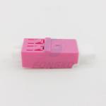 Plastic Flangeless Optic Fiber Adapter LC / OM4 Duplex Metal Shutter