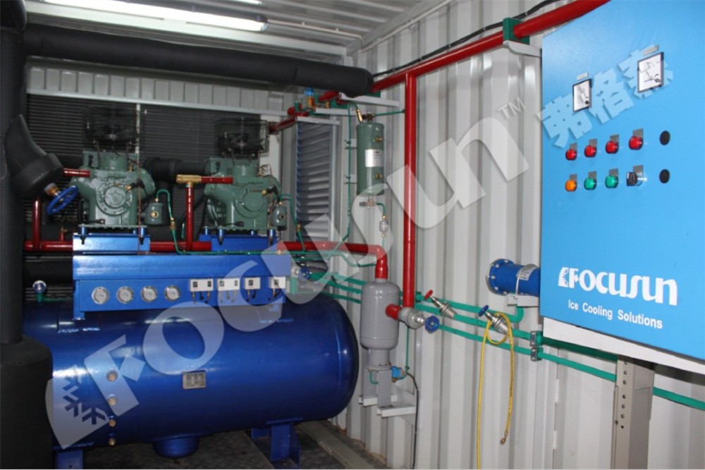 Water Cooling Direct Cooling System Containerized Ice Block Making Machine 10 ton/day