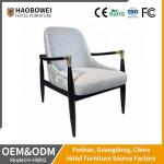 Wholesale Leisure Solid Wood Fabric Hotel Furniture Home Living Room Lobby Chair