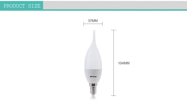 90ml/w E14 5 watt LED candle light wholesale