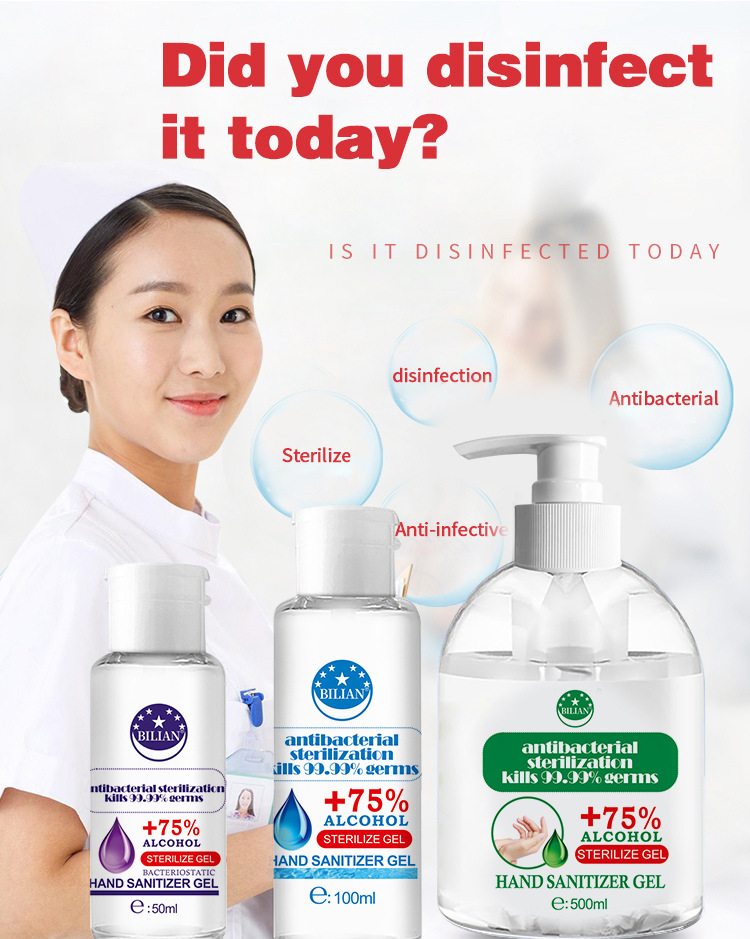 Portable Mini 50ml Hand Disinfectant Gel , Antibacterial 75% Alcohol Hand Sanitizer